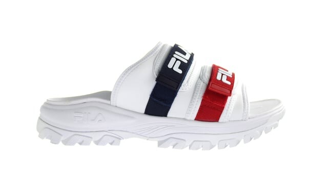 Уличные женские белые ползунки Fila, белый