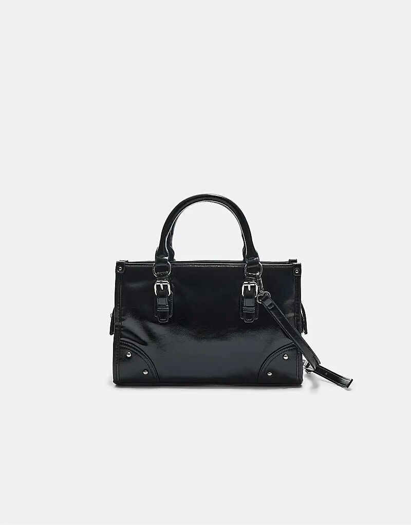 

Сумка-шоппер Stradivarius Crossbody черного цвета