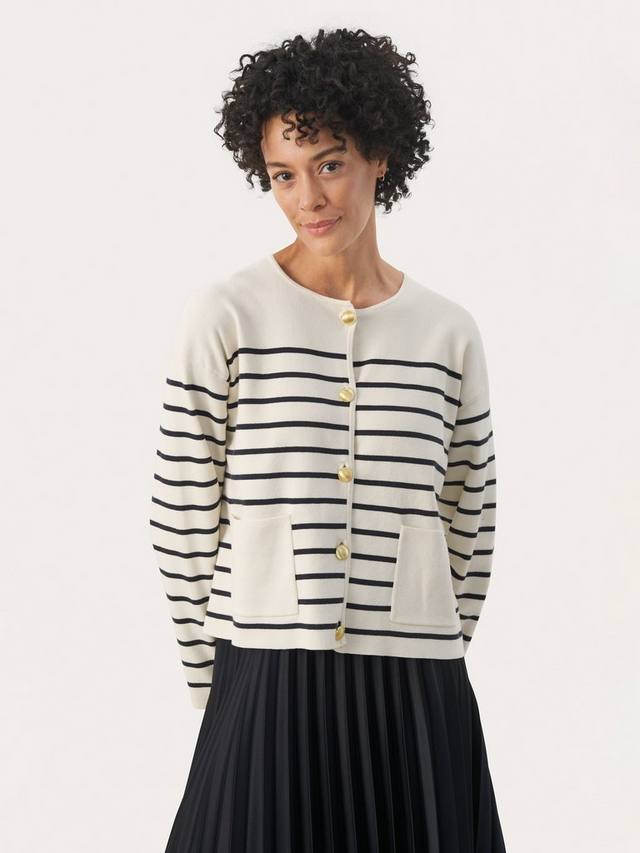 

Кардиган элоди с длинным рукавом Part Two, цвет Dark Navy Stripe