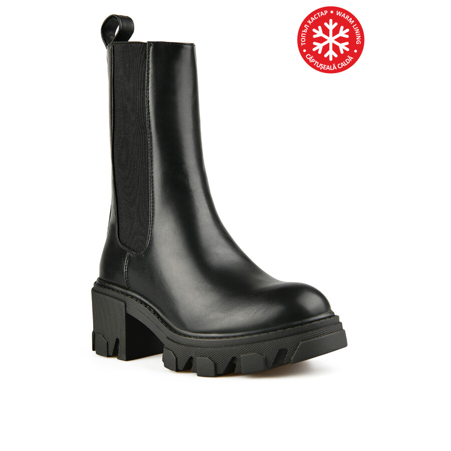 

Женские повседневные ботинки черные на теплой подкладке Tendenz, Черный, Женские повседневные ботинки черные на теплой подкладке Tendenz