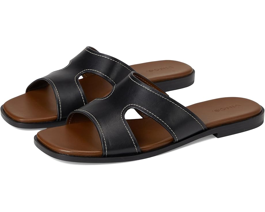 Сандалии Vince Meyers Slide Sandals, цвет Black Leather