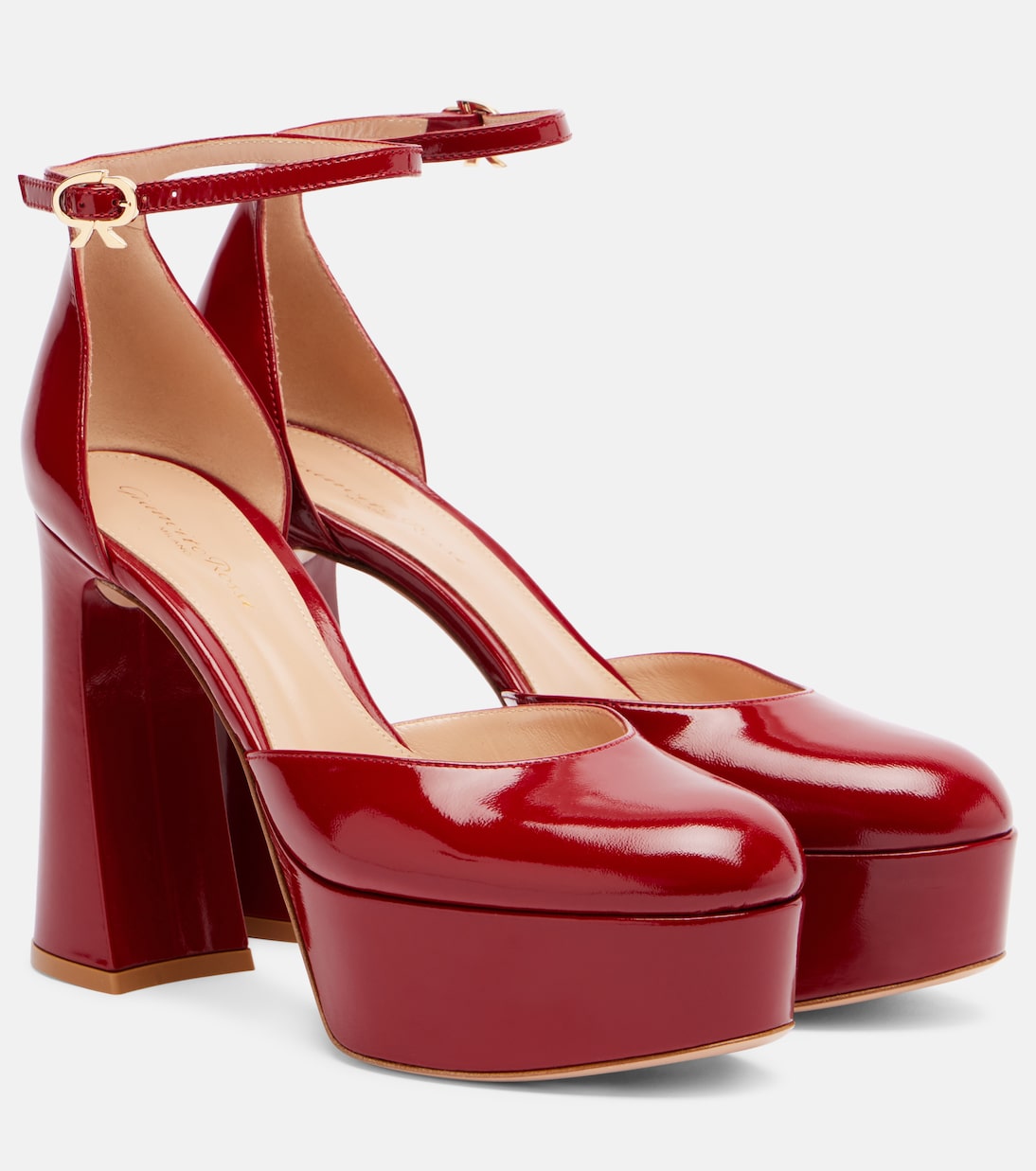 Хилари 100 лакированные туфли на платформе Gianvito Rossi, Nuit Rouge