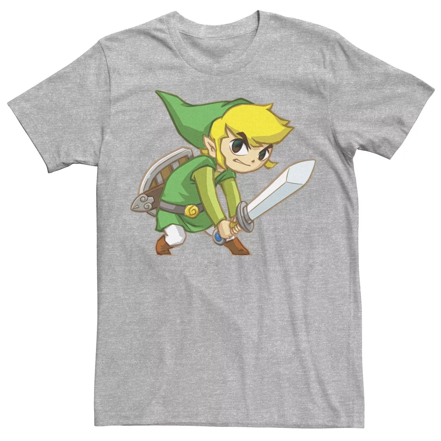 

Мужская футболка Nintendo Zelda Spirit Tracks Link Sword Pose Licensed Character