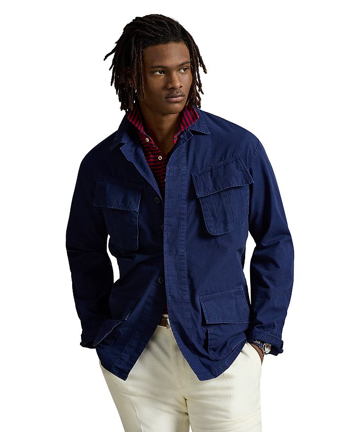

Утилитарная рубашка-овершерт Ripstop Polo Ralph Lauren, синий