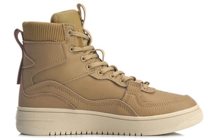 Кеды (WMNS) Li-Ning No Boundry Hi 'Khaki Beige', золотой — фото 2