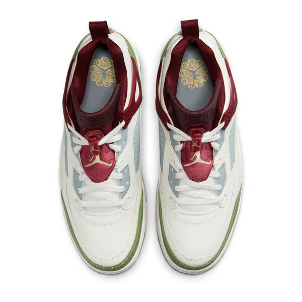 Кроссовки Air Jordan Spizike Low 'Year of the Dragon', цвет sail/oil green/dark team red/light pumice/cedar — фото 4