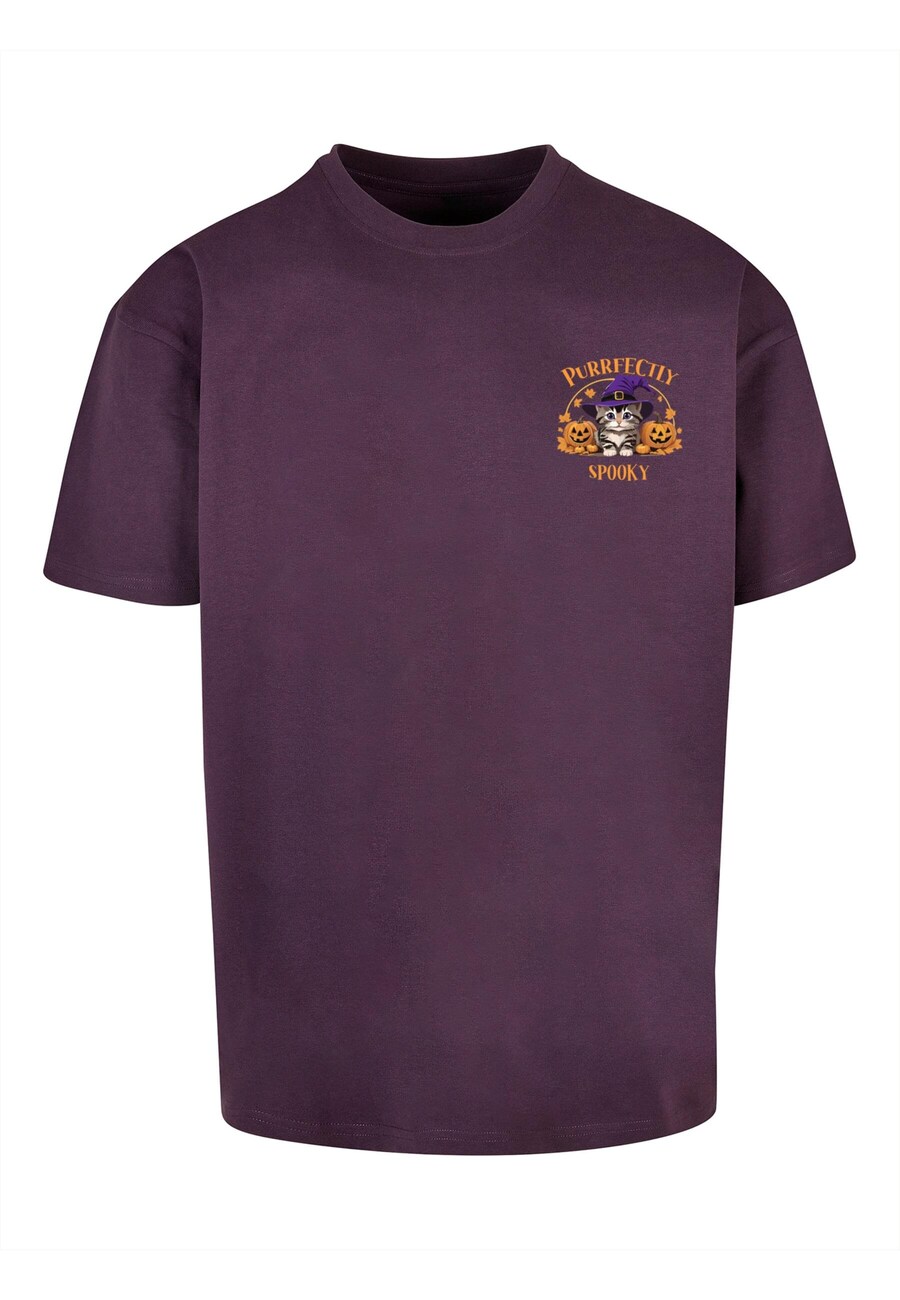

Классическая футболка Merchcode Shirt Halloween - Purrfectly Spooky Cat, цвет purple/violet