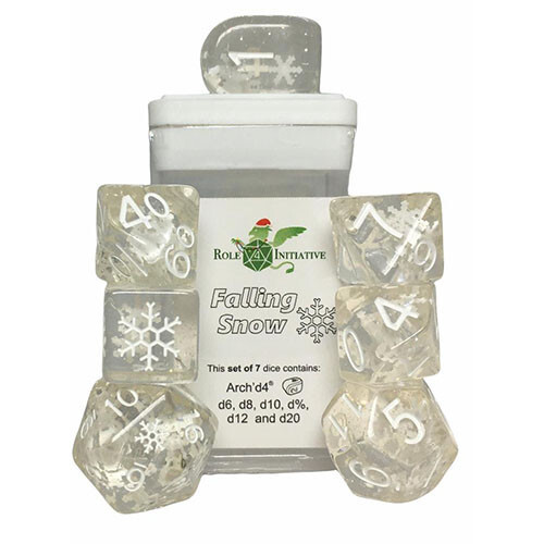 

Аксессуары Role 4 Initiative R4I Dice w/ Arch'd4: Diffusion - Falling Snow (7)