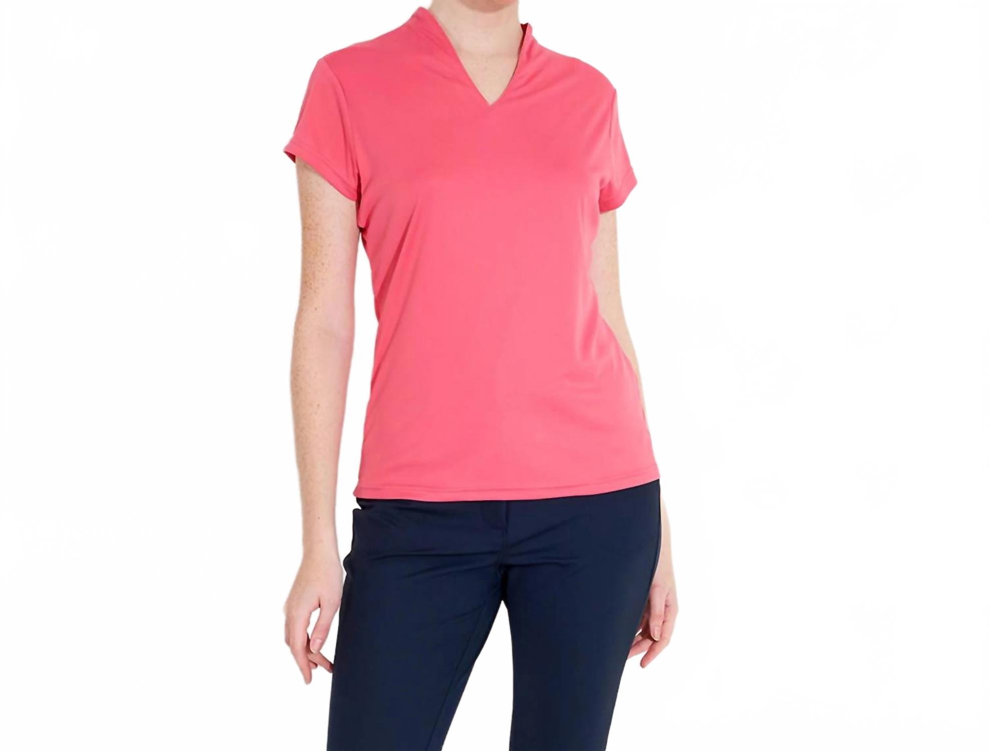 

Хаммел Футболка с ресайкл-рукавами в цвете помада Abacus Sportswear US, Lipstick