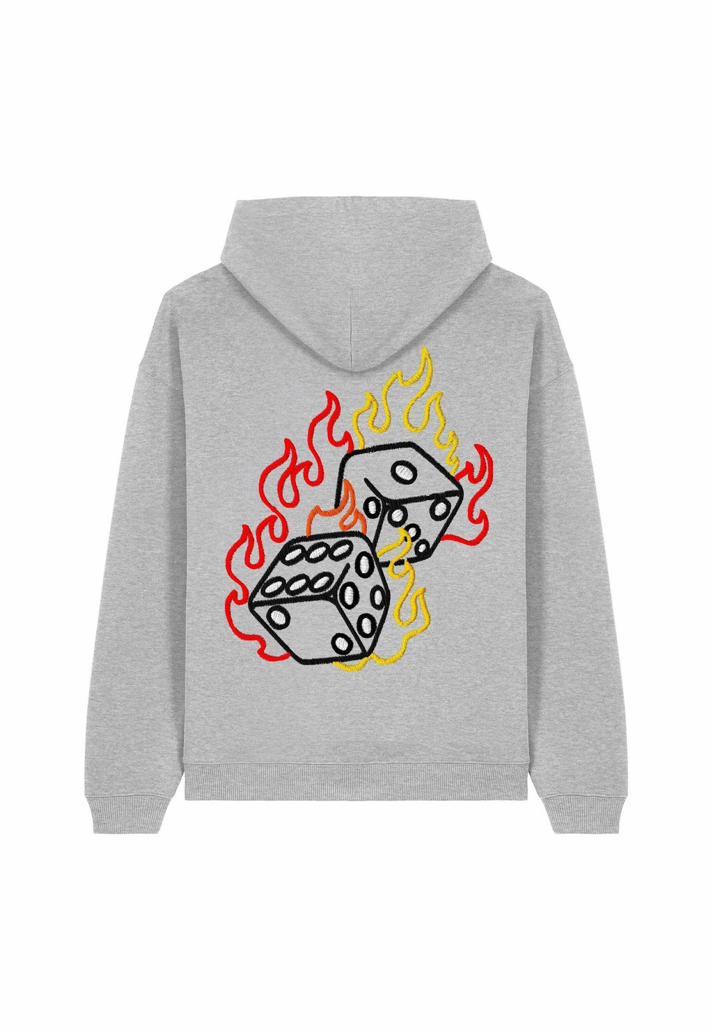 

Толстовка DICES BACK PRINT UNISEX HEAVYWEIGHT con cappuccio Mira Paris, пятнистый серый