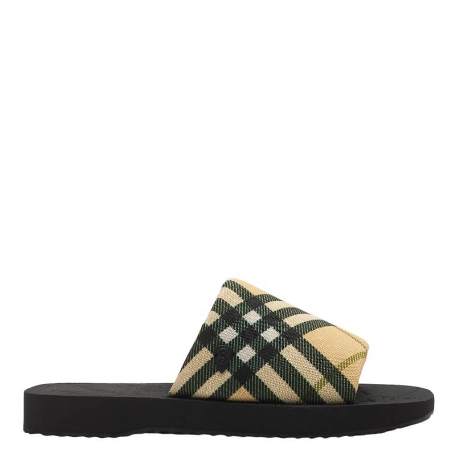 Burberry Check Trek Slides, Grain Ip Check