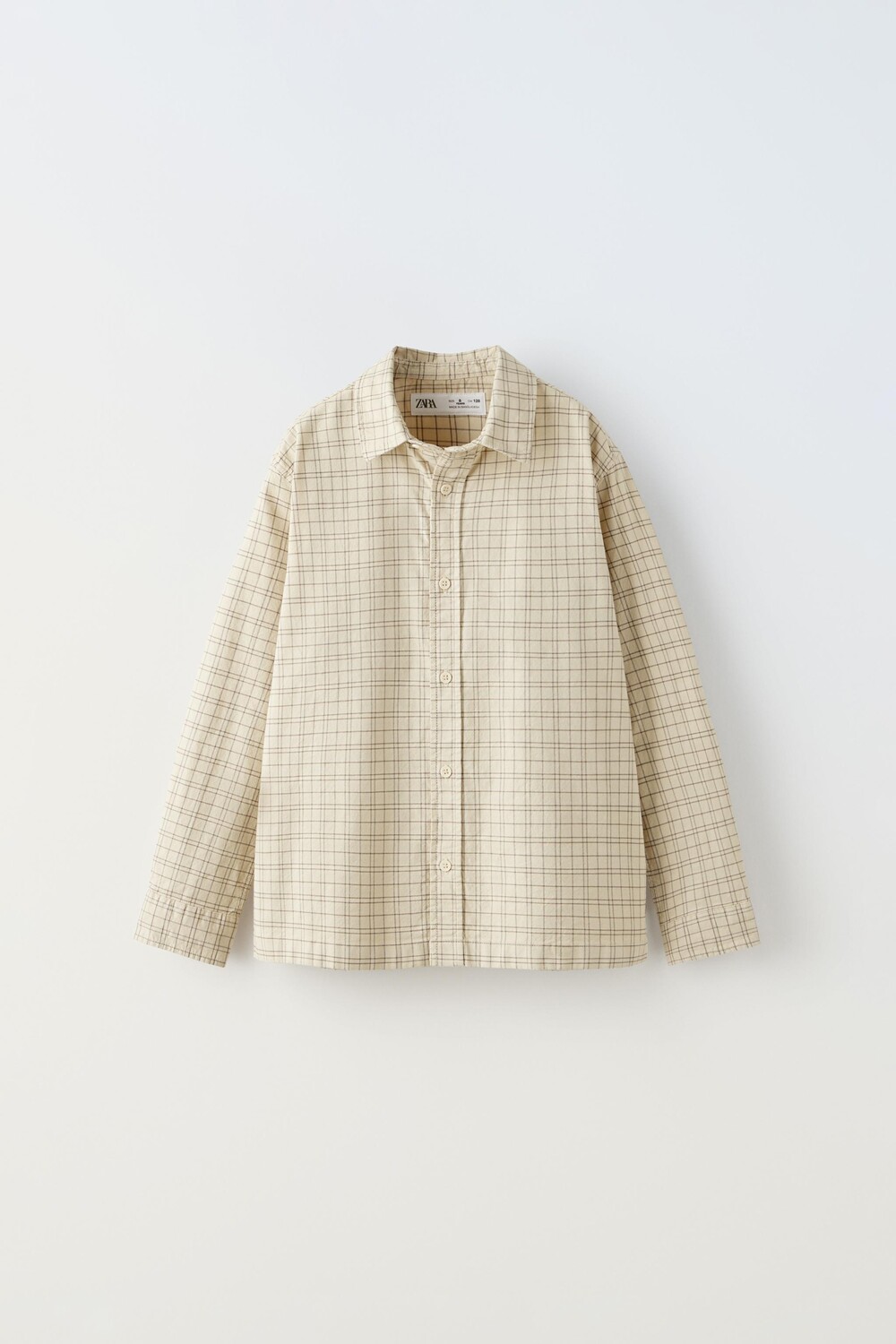 

Рубашка в клетку ZARA, экрю