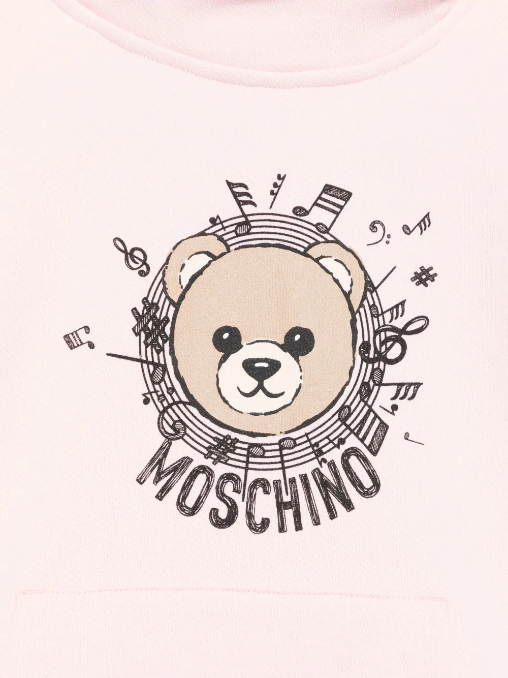 Толстовка с принтом Тедди Moschino Kids, розовый — фото 3