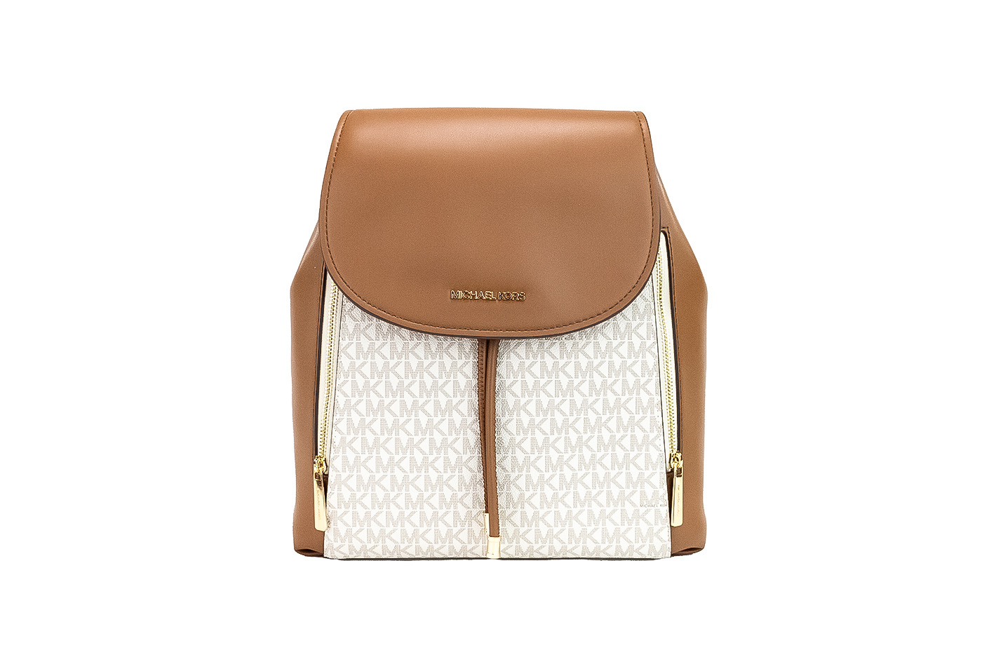 

Рюкзак-книжка Phoebe Medium Vanilla Signature из ПВХ-кожи с клапаном Michael Kors