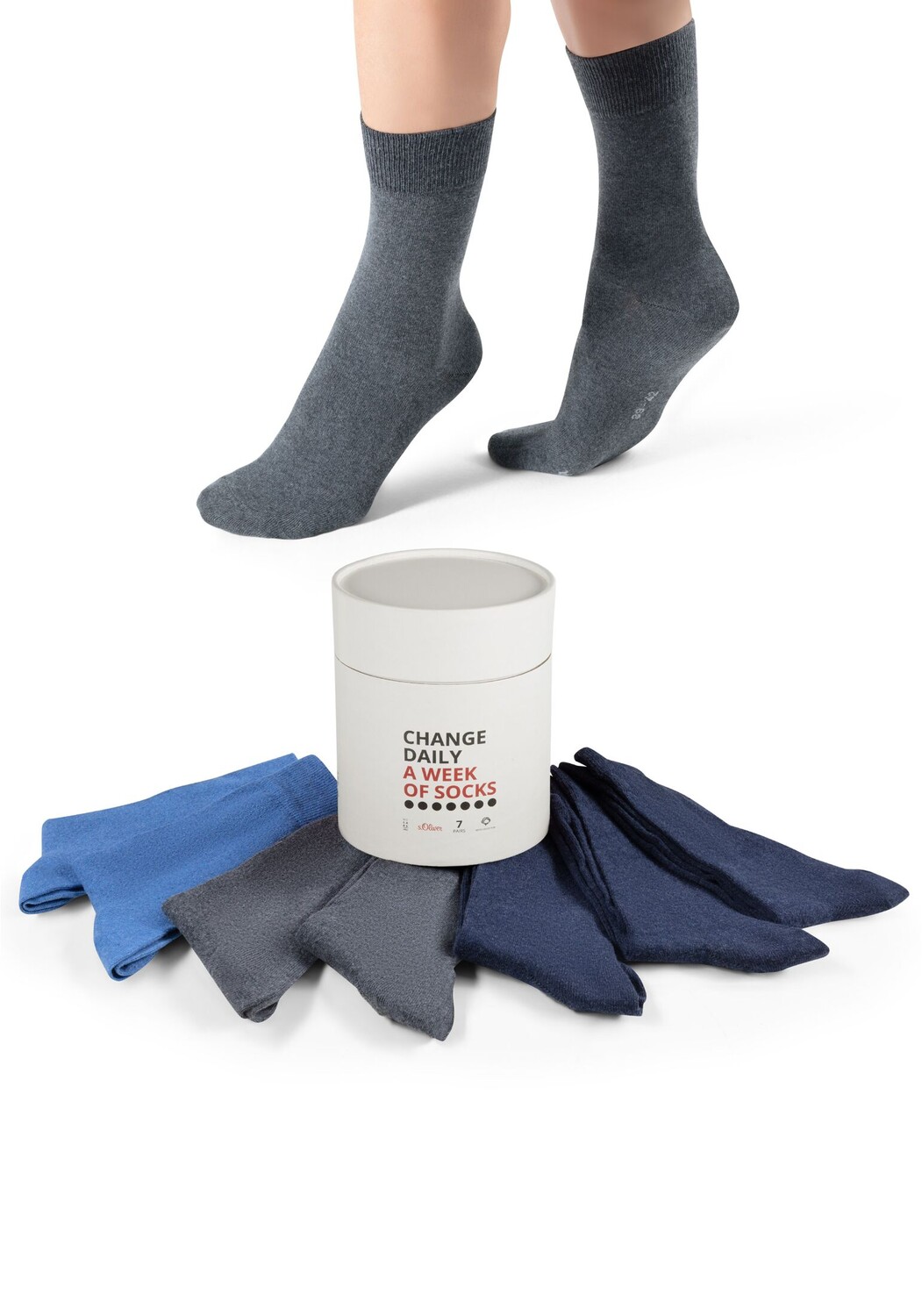 

Носки s.Oliver box 7 шт essentials, цвет blau mix
