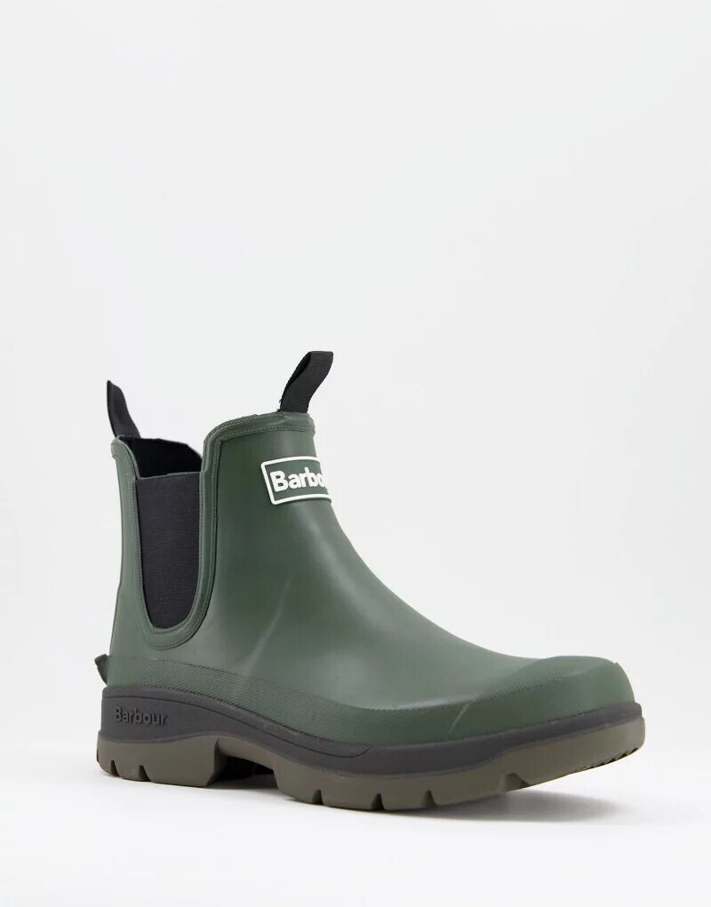 

Оливково-зеленые резиновые сапоги в стиле Chelsea Nimbus Barbour Nimbus