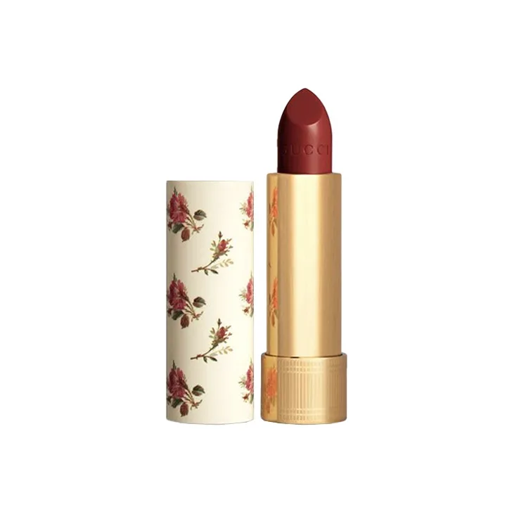 GUCCI Помада-бальзам Golden Tube Floral с увлажняющим кремом Qingsi Silk, #502 Stylish Beauty