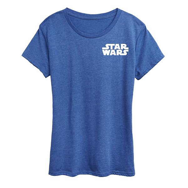 

Футболка с логотипом для женщин Star Wars, Heather Royal Blue, Синий, Футболка с логотипом для женщин Star Wars, Heather Royal Blue