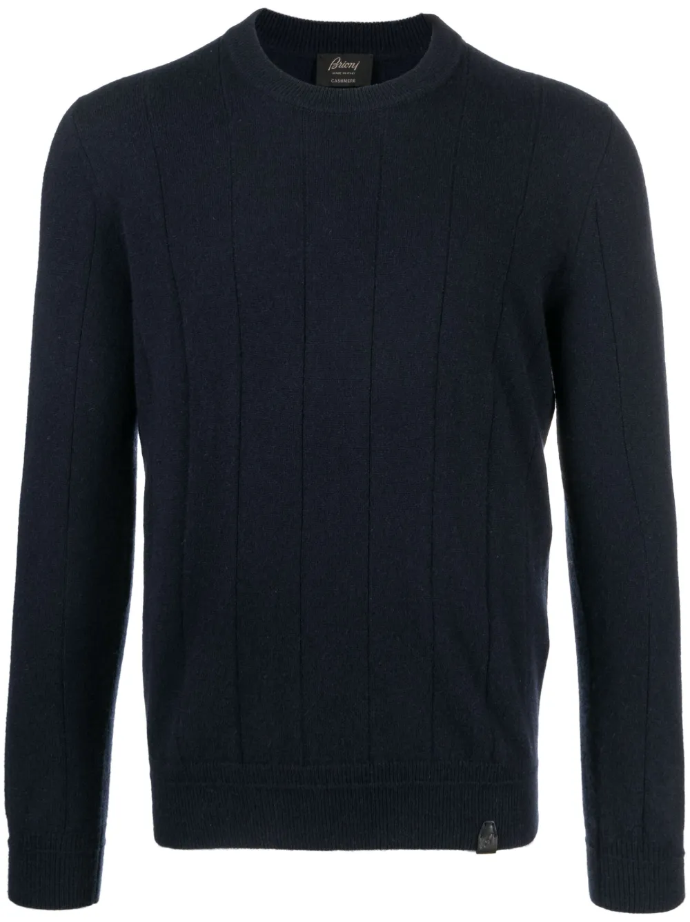

Кашемировый джемпер с узором Brioni, синий