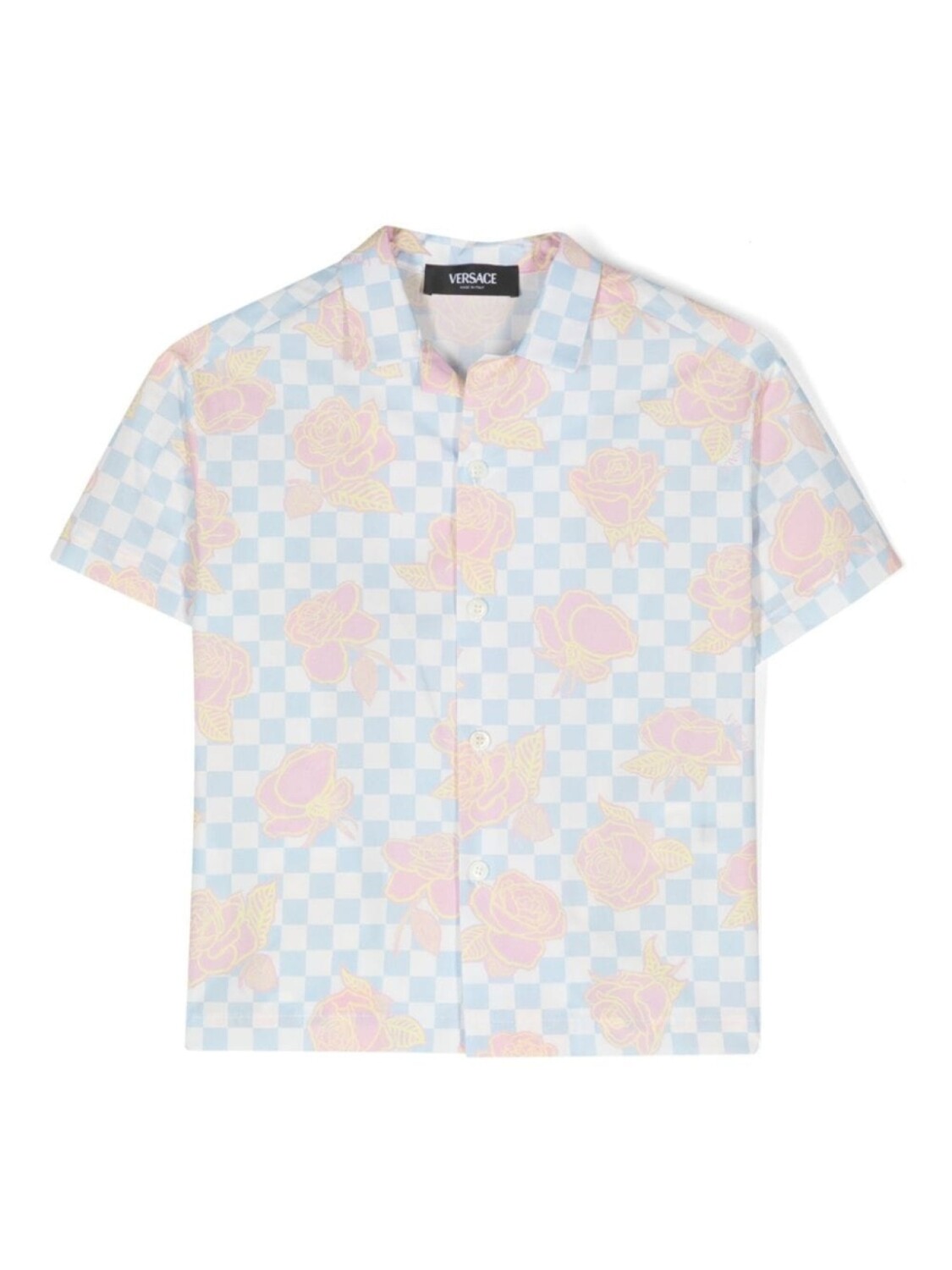 

Рубашка Rose Contrasto Versace Kids, синий