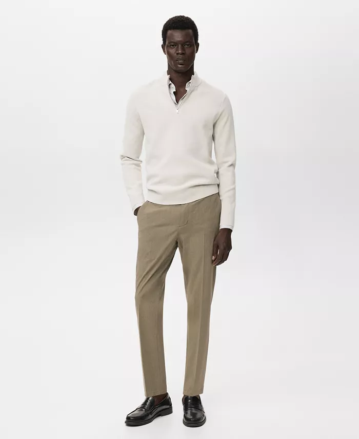 

Мужские брюки Bologna Slim-Fit Comfort-Stretch Mango, загар/бежевый