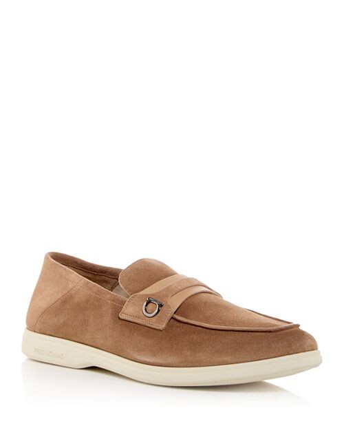 

Мужские лоферы с передником и носком Ferragamo, цвет Brown