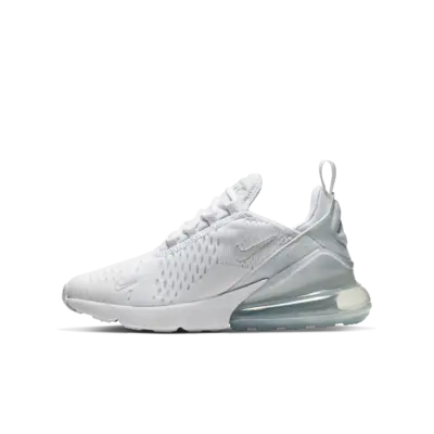 Кроссовки Nike Air Max 270, цвет White/Metallic Silver/White