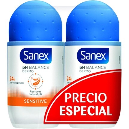 

Шариковые дезодоранты Dermo Sensitive 50 миллилитров - Упаковка из 2 штук Sanex