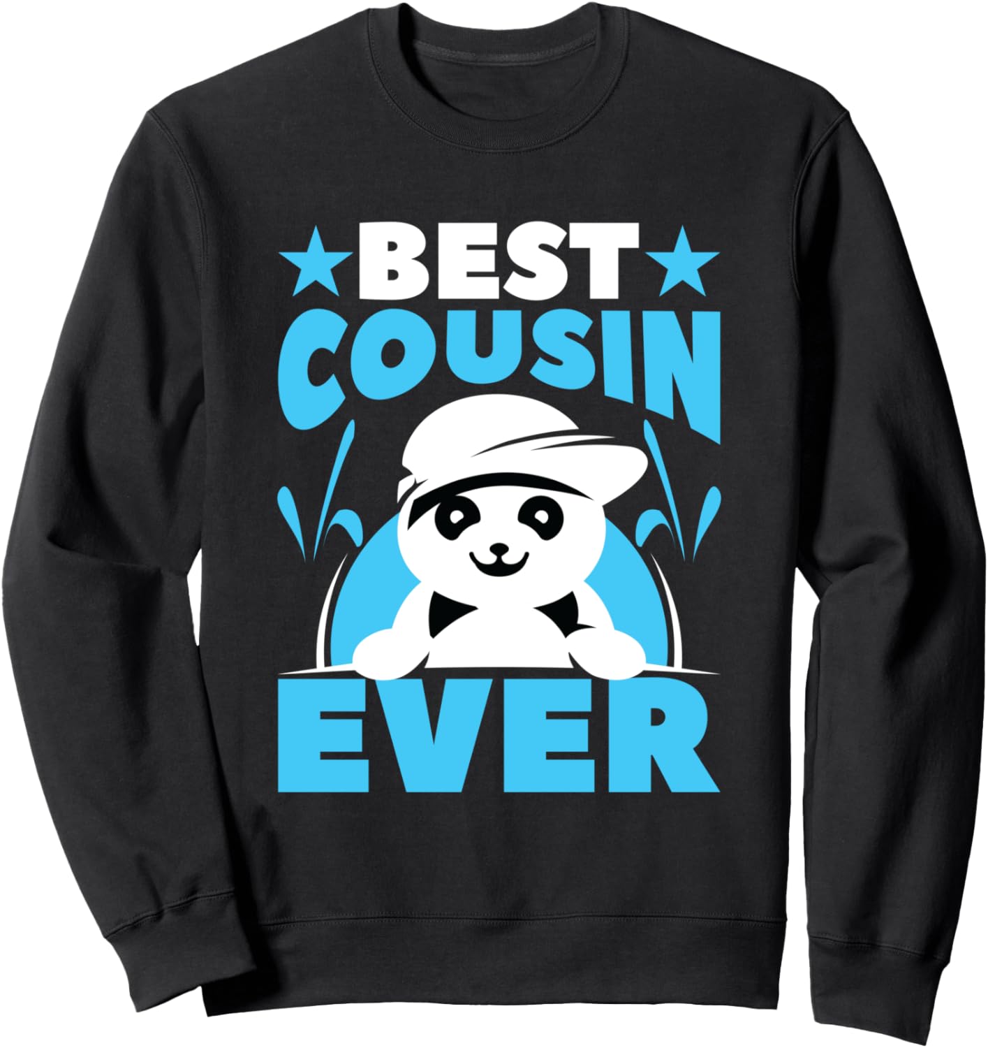 

Толстовка с изображением панды Лучший кузен на свете The Crazy Cousin Crew, черный