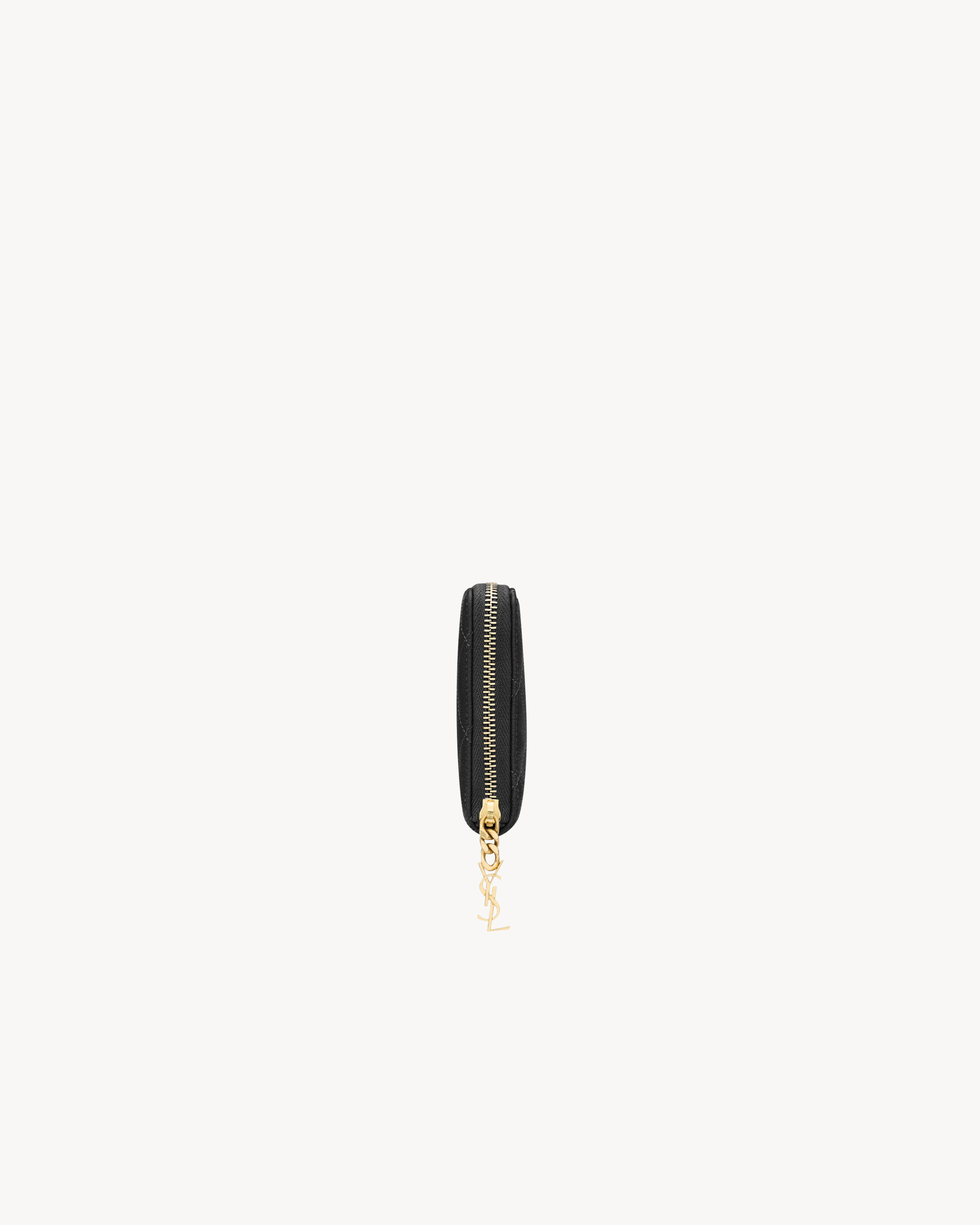Компактный кошелек CASSANDRE BIJOU из кожи GRAIN DE POUDRE Saint Laurent, черный — фото 3