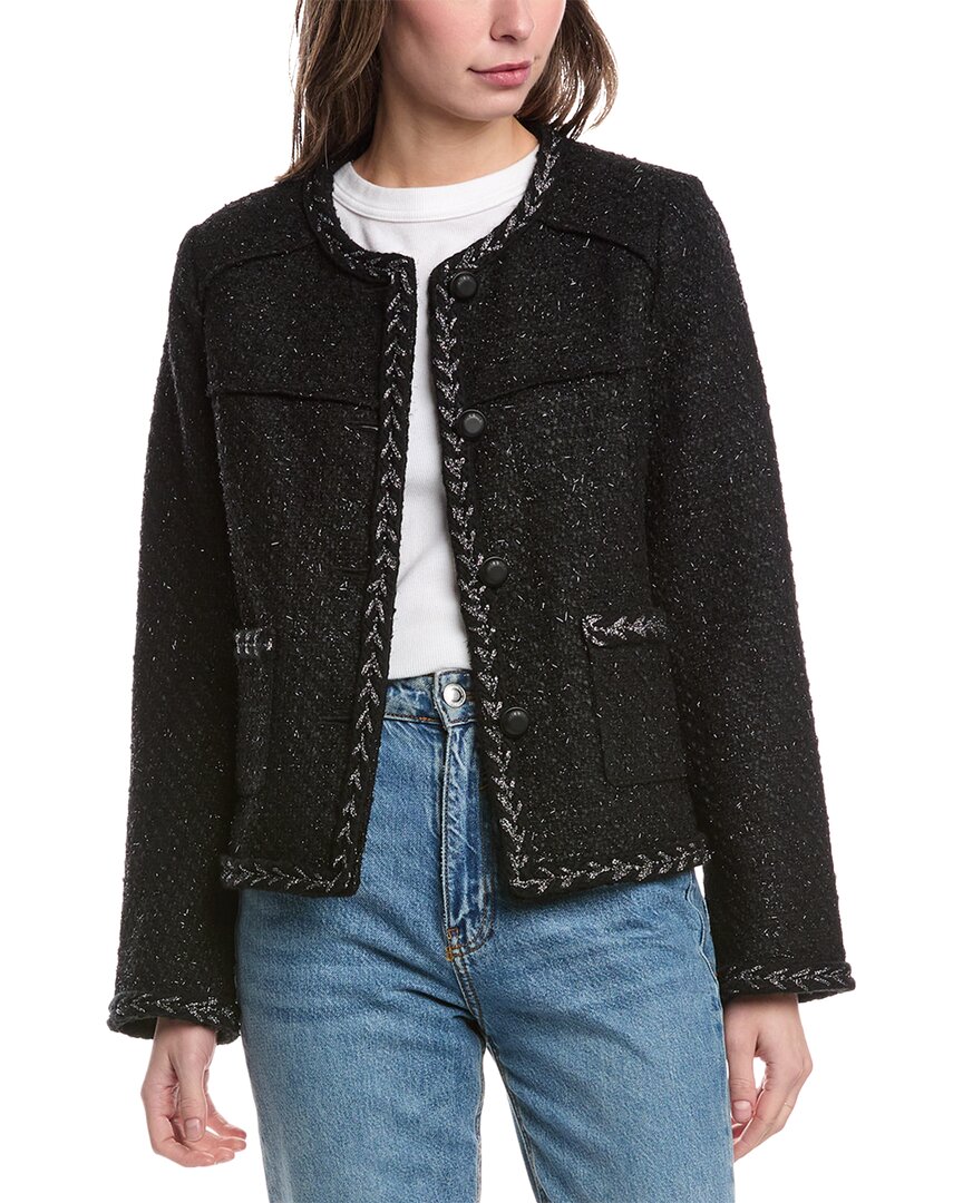 

Куртка из твида и шерсти Mirabelle rag & bone, черный