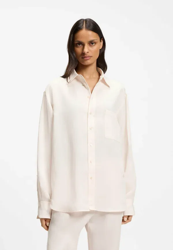 Блуза Boss, Saturday_1 button down blouse, светло-розовый