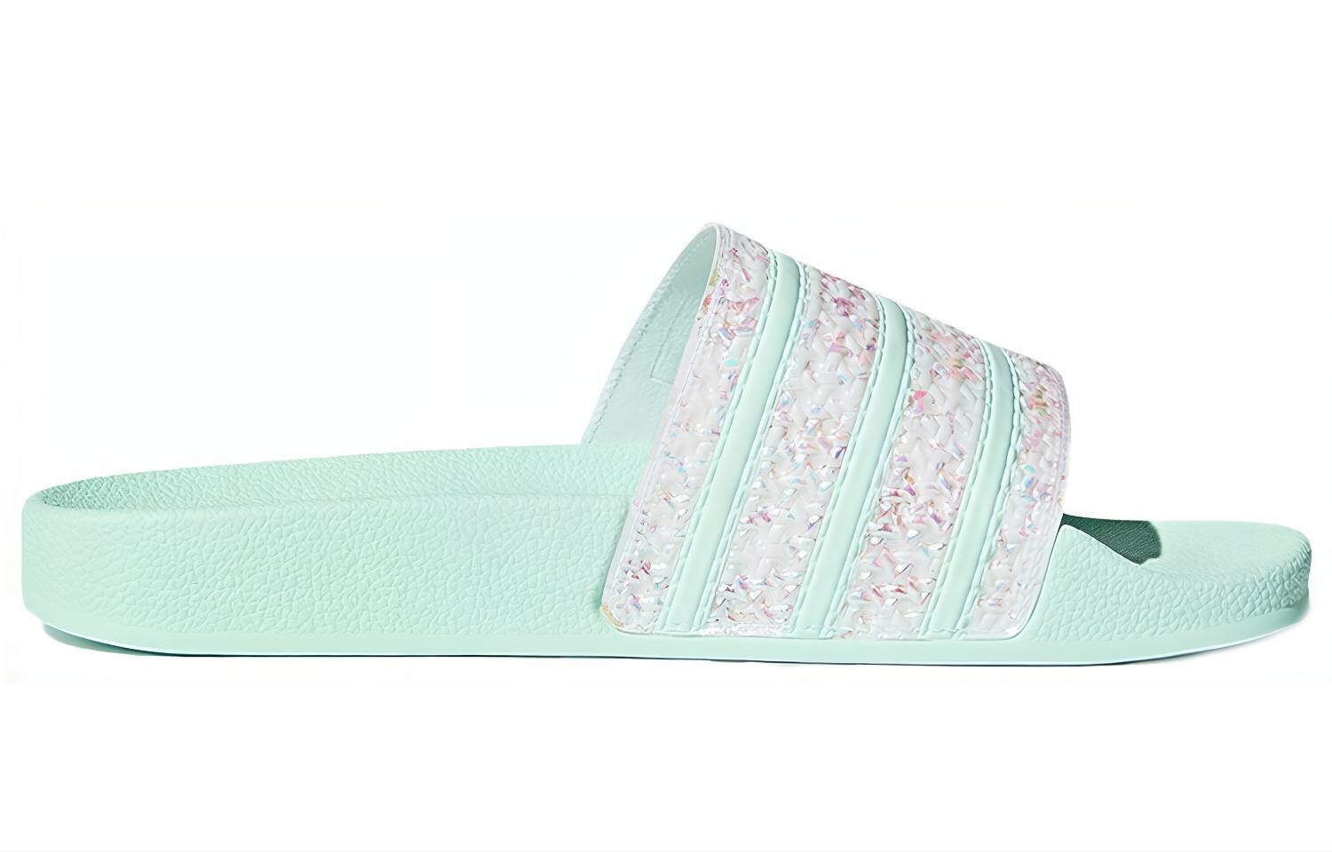 Шлепанцы серии Adilette женские мятно-зеленые Adidas — фото 2