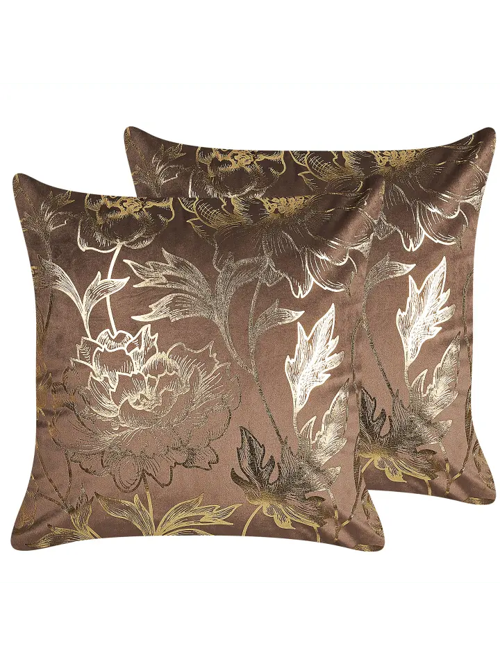 

Декоративная подушка Beliani 2er Set Deko DAFFODIL, цвет braun/gold