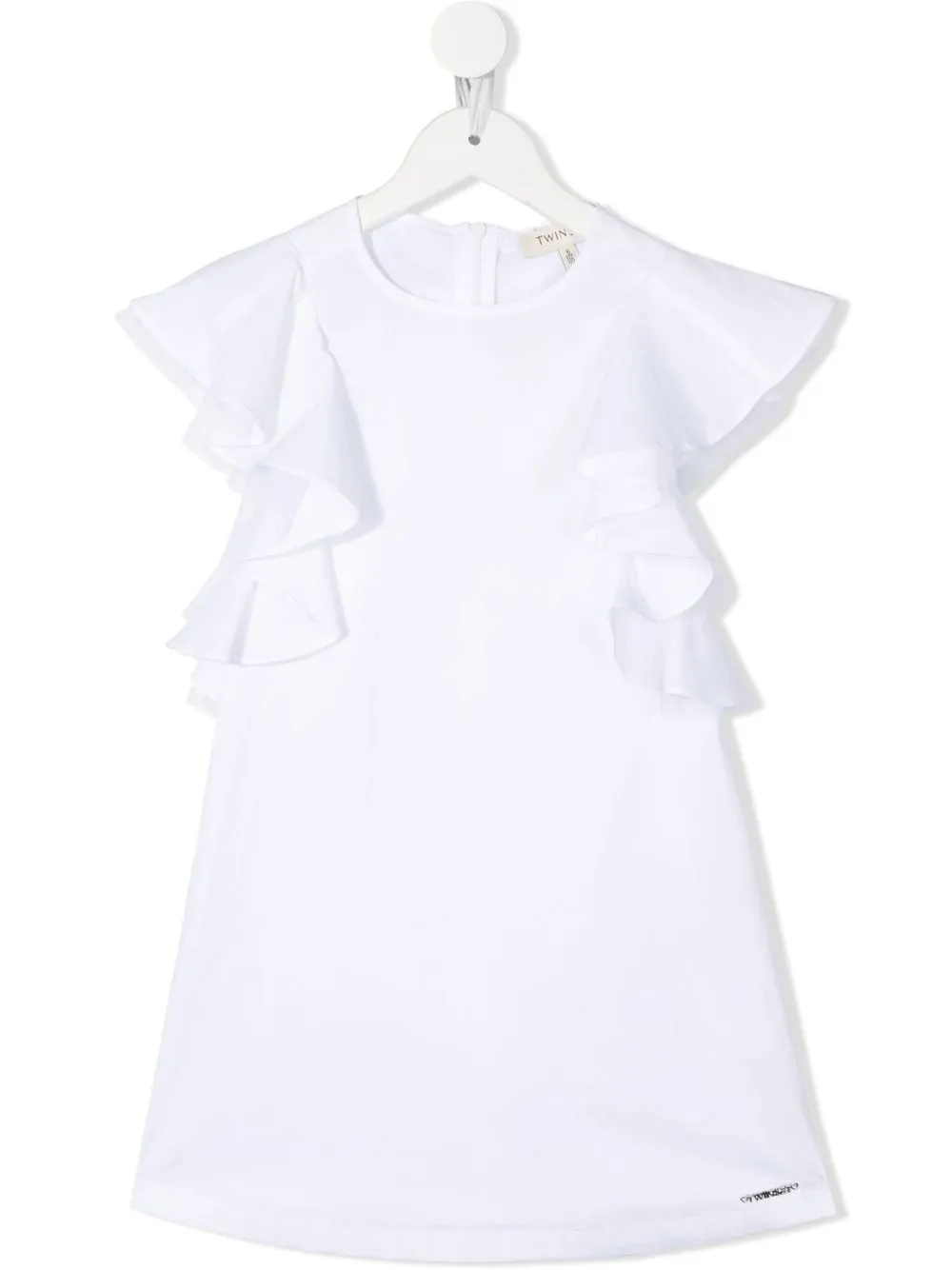 

Платье с оборками TWINSET Kids, белый