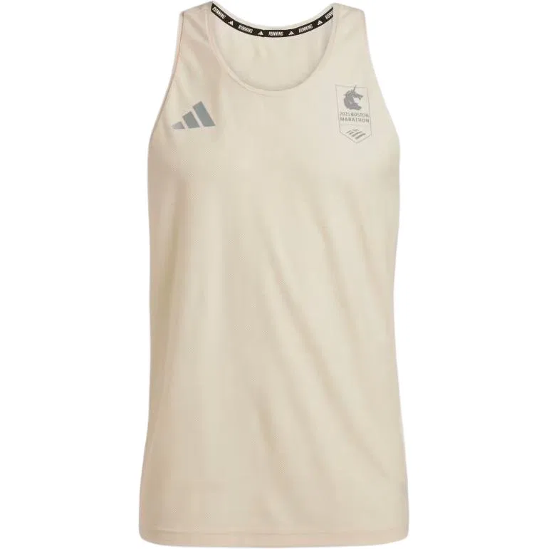 Топ без рукавов Adidas Own The Run Tank Top бежевый