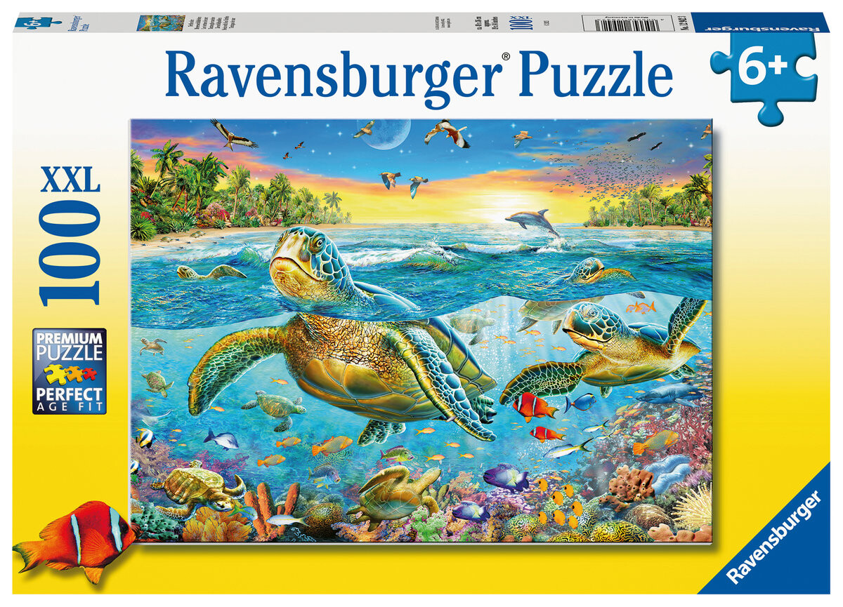 

Ravensburger, пазл для детей XXL Sea Turtles, 100 шт.