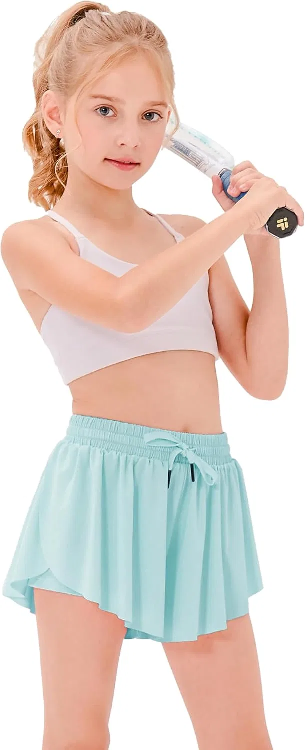 Шорты для девочек Stelle Flowy Shorts с карманами, Light Blue
