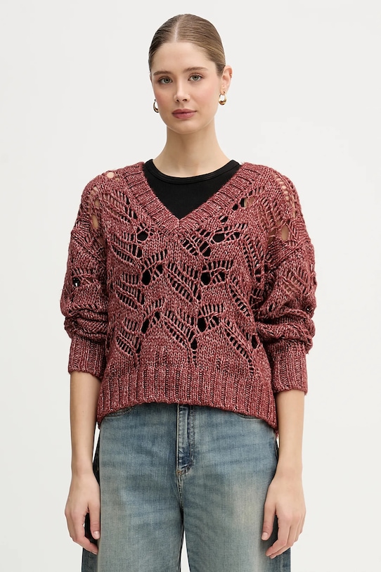 

Свитер из шерстяной смеси Sisley, красный