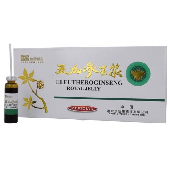 

Королевское желе Meridian Eluthero с женьшенем