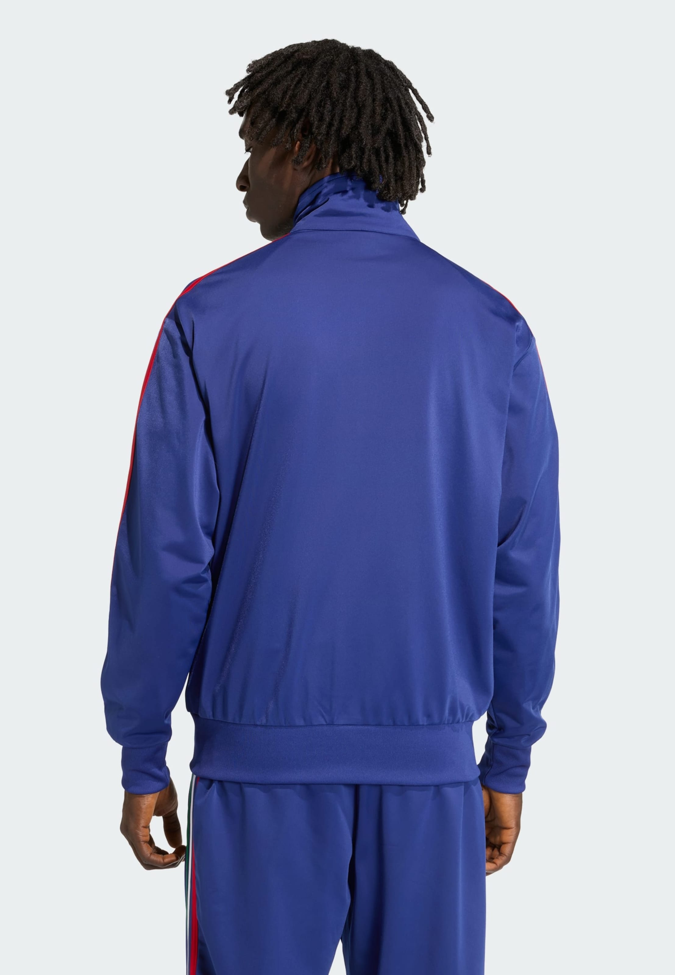 Adidas Originals Толстовка с молнией 'Firebird' в синем цвете — фото 3