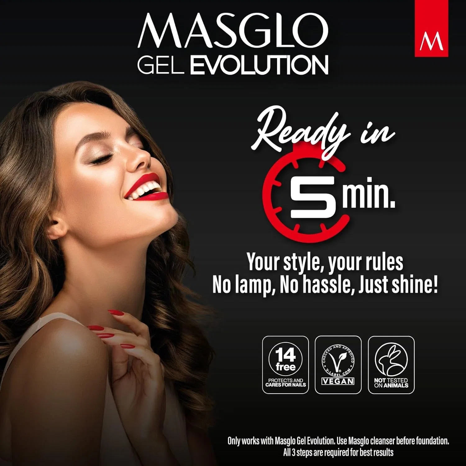 Базовое покрытие для ногтей Masglo Evolution Gel Base Advanced Nutrition Masglo — фото 4