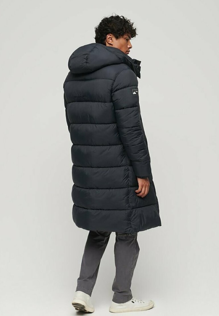 

Зимнее пальто RIPSTOP LONGLINE PUFFER Superdry, цвет eclipse navy grid