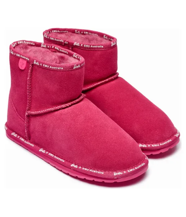 Миниатюрные кожаные зимние сапоги Barbie Wallaby Emu Australia, розовый — фото 3