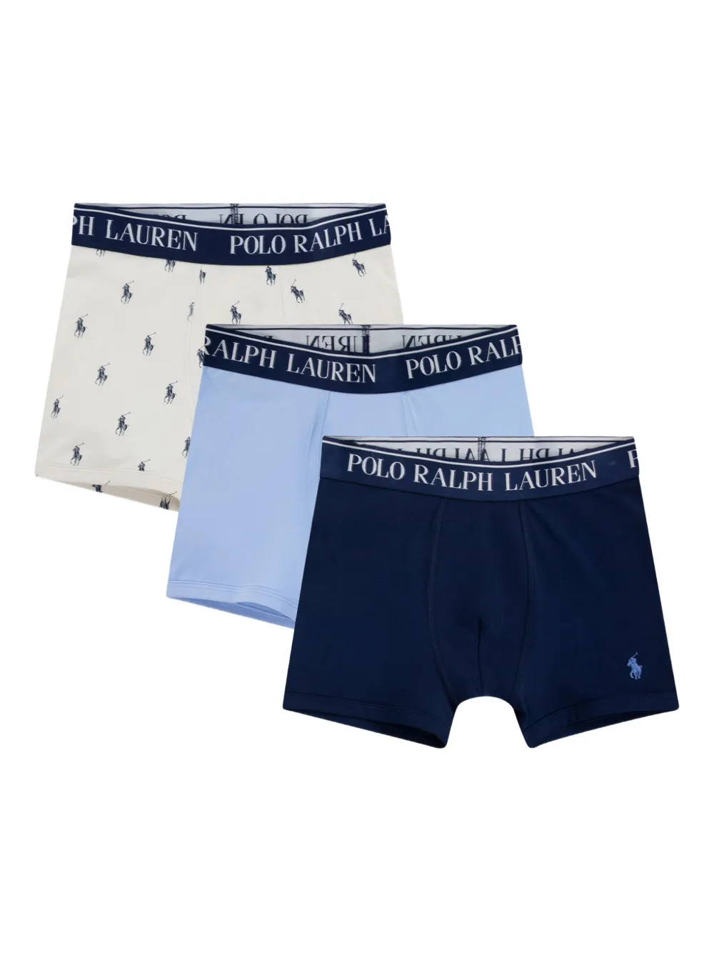 

Комплект из трех боксеров с принтом Polo Pony POLO RALPH LAUREN KIDS, белый