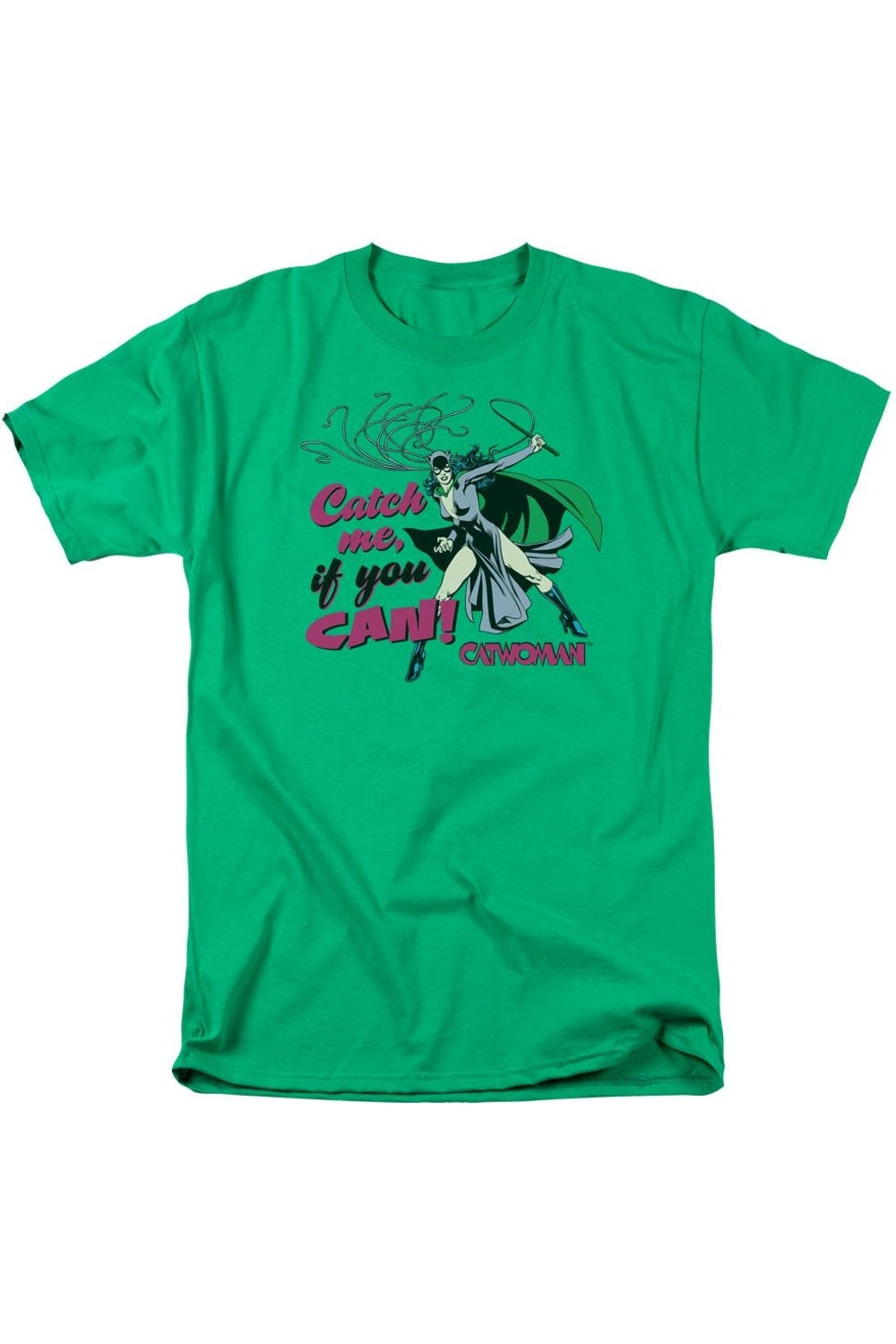 

Футболка с коротким рукавом для взрослых DC Comics Catch Me Gildan, цвет kelly green