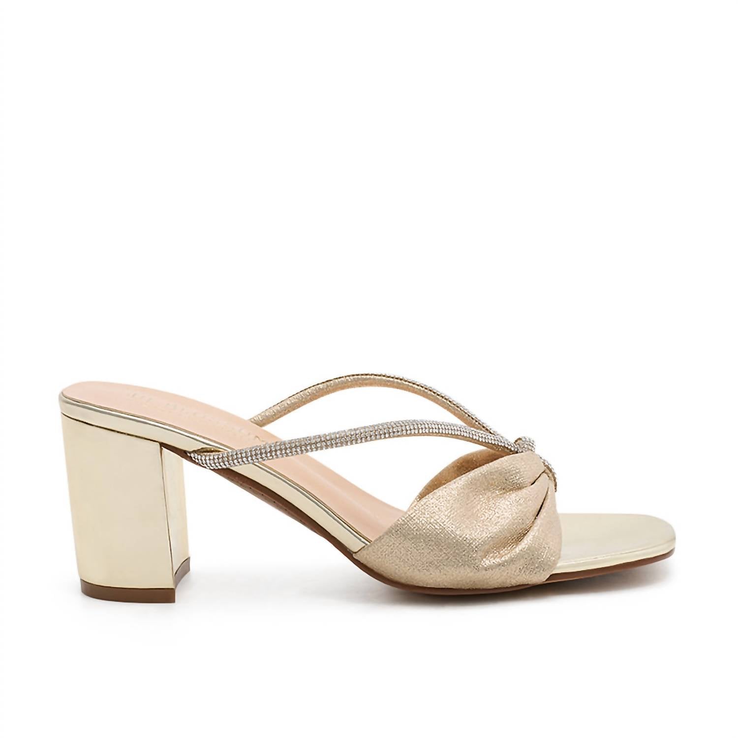Туфли-лодочки Verona Metallic Slip-On Heel в золотом цвете De Blossom Collection — фото 3