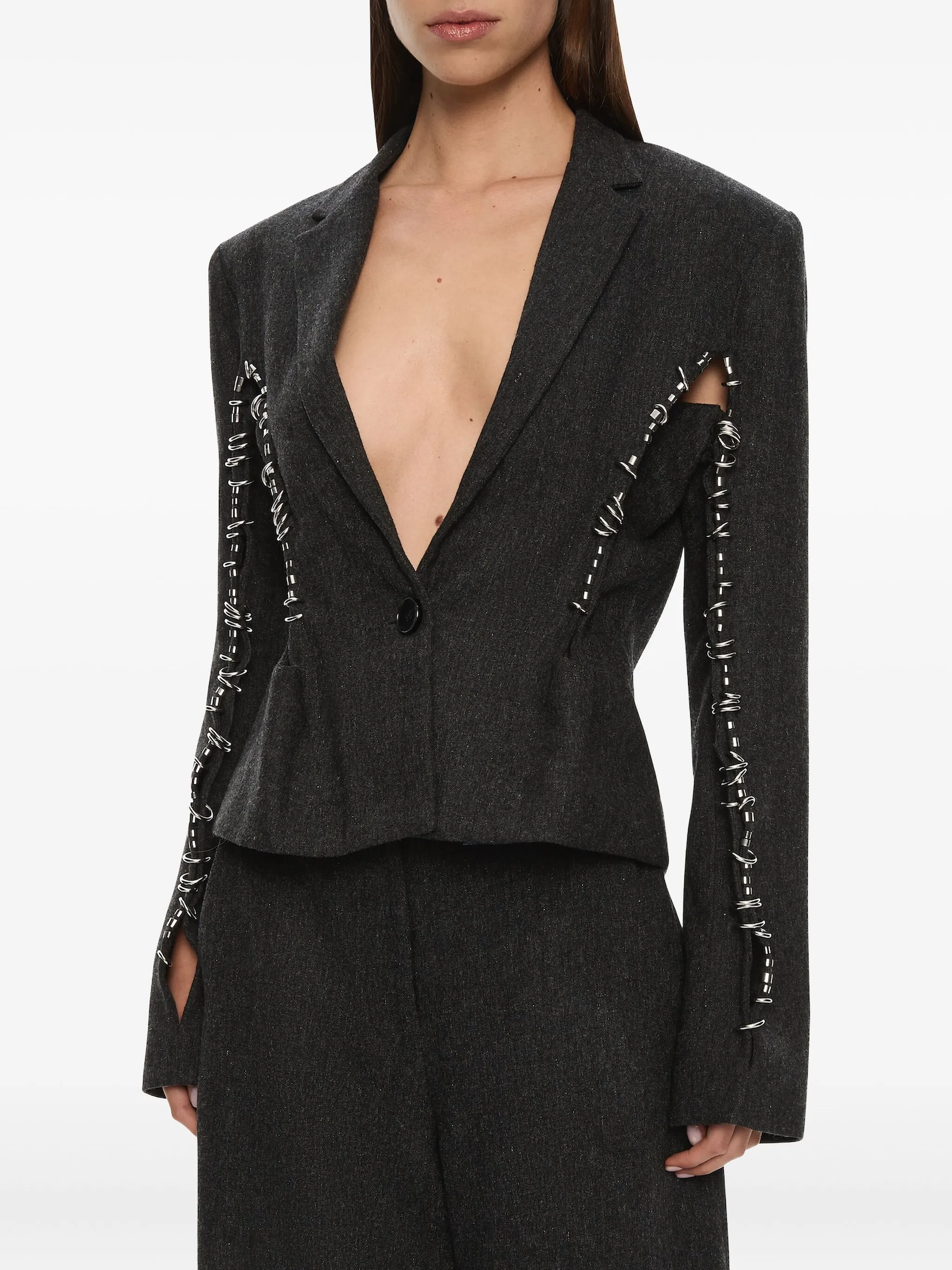 

Блейзер Palmas Christopher Esber, серый