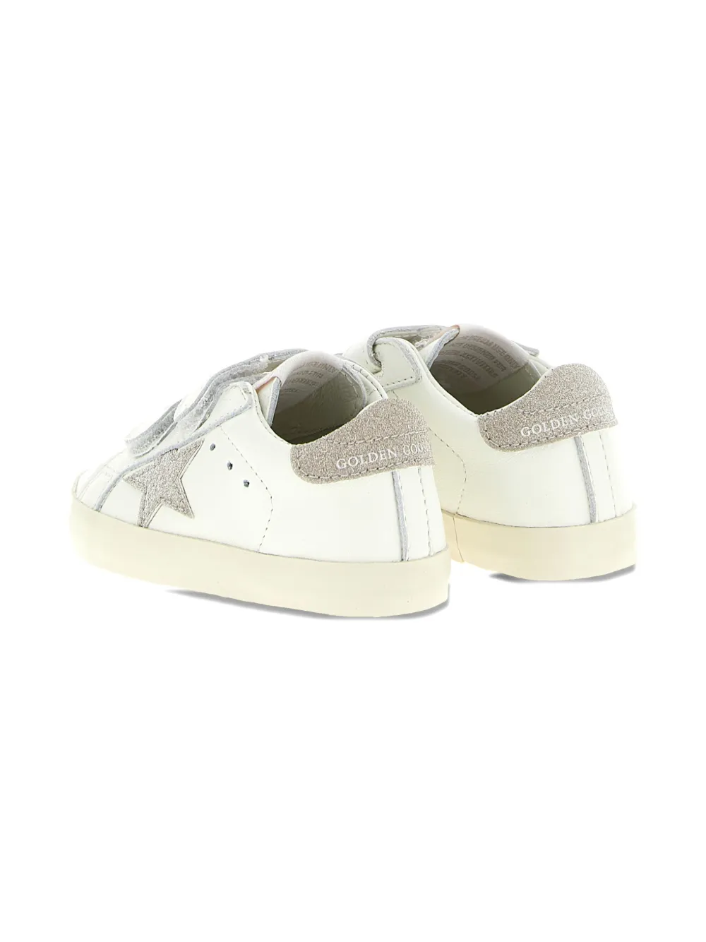 Кожаные кроссовки Old School с блестящей пяткой Golden Goose Kids, белый — фото 2