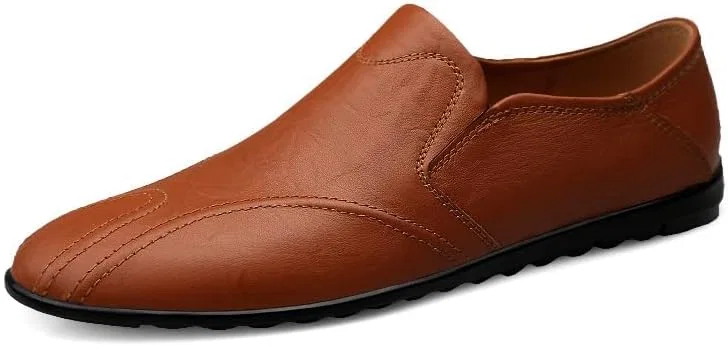 Лоферы мужские, кожаные, Loafers, Red/Brown SayfuR — фото 2